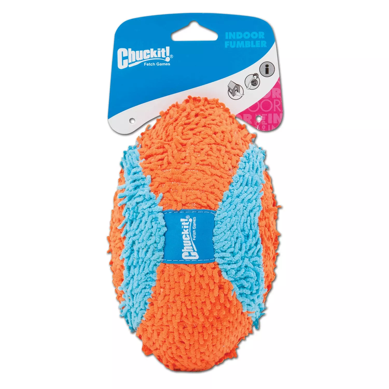 ! For Dog Multicolored Terrycloth Football Fumbler Football Dog Toy Medium 1 Pk