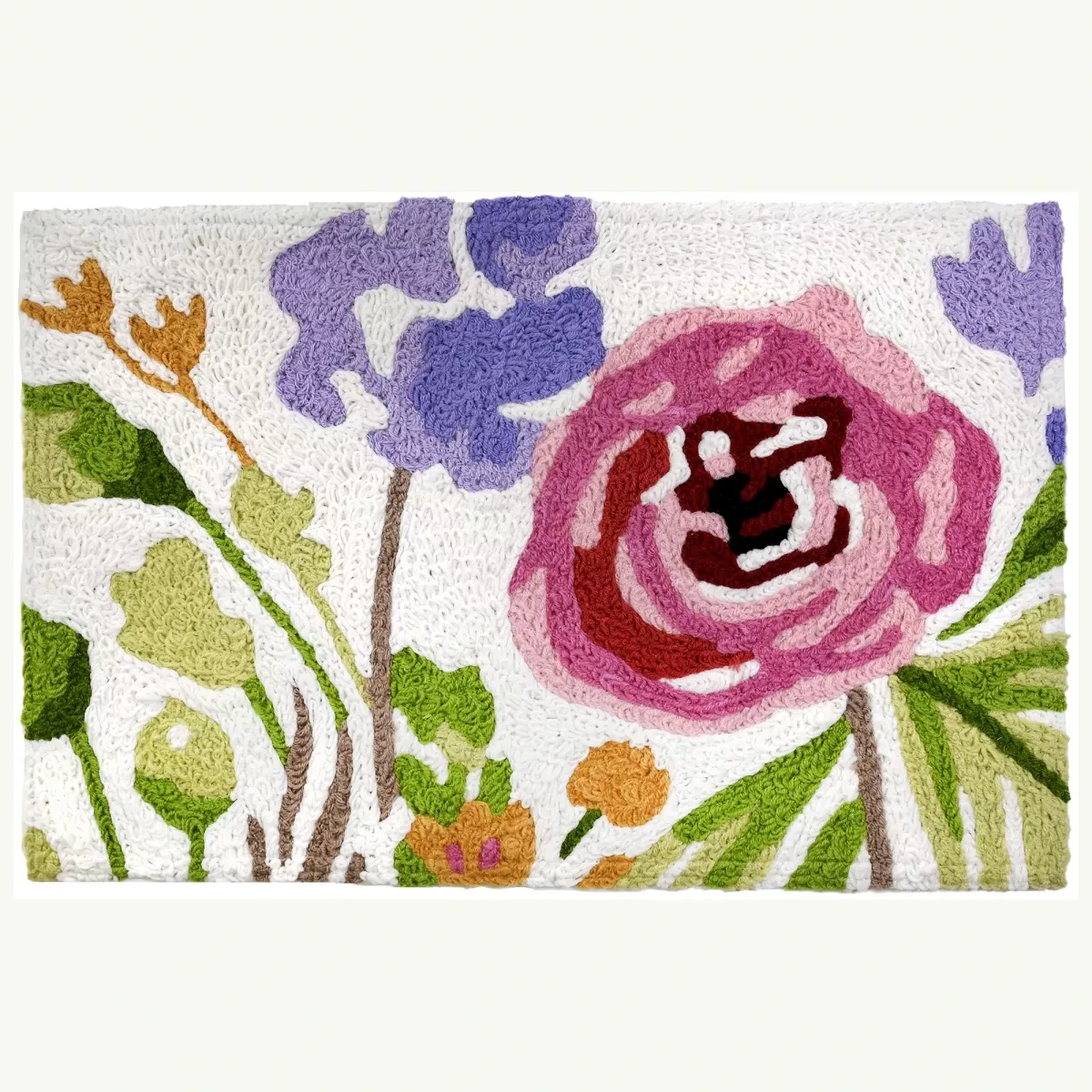 -kf003 20 X 30 In. Happy Flowers Multi Color Indoor Outdoor Area Rug
