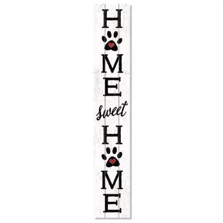 ! Porch Board Home Sweet Home With Pawprints Decorative Sign
